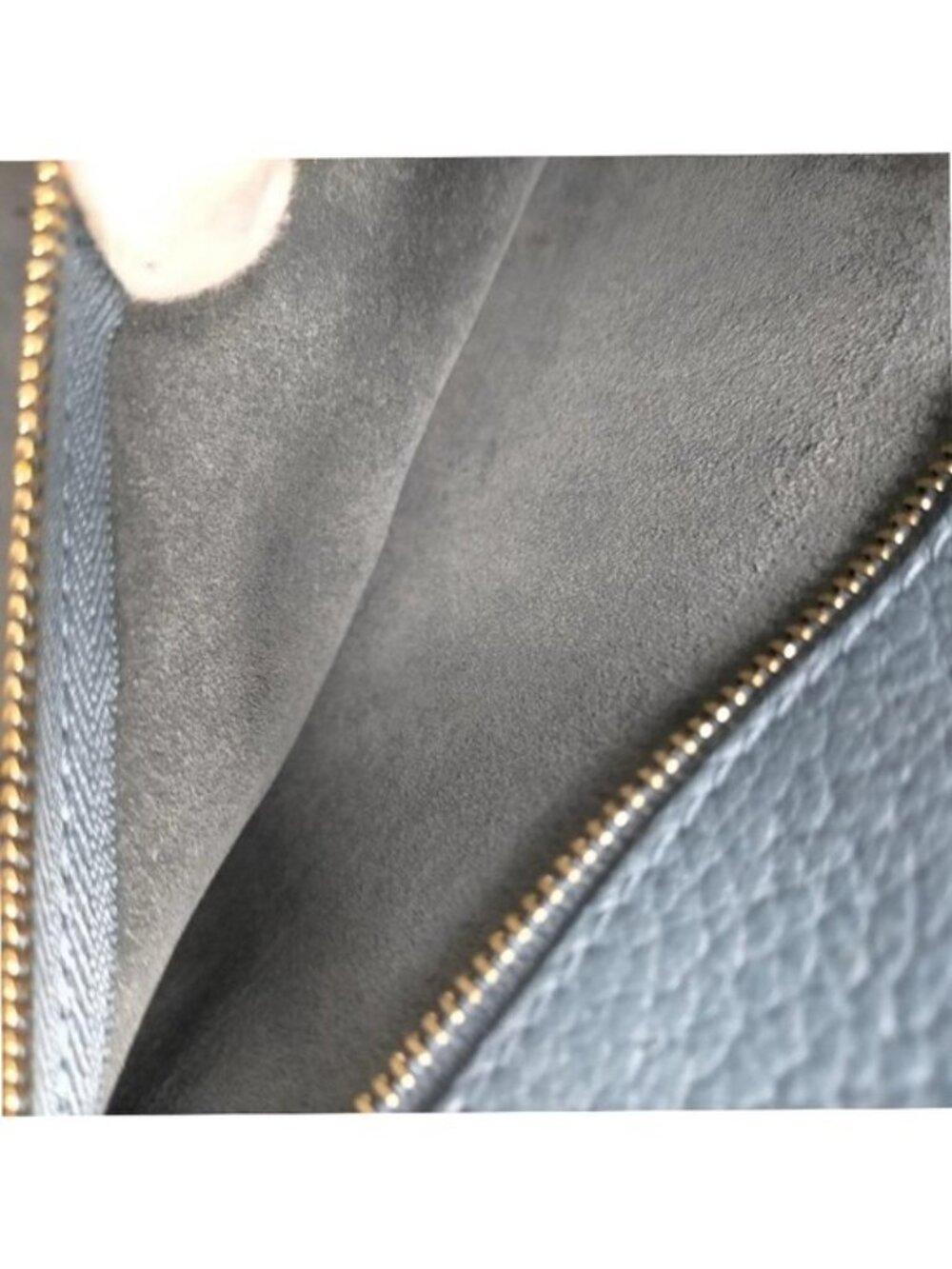 Authentic Celine Cabas Phantom Leather Tote Bag w/ Pouch Blue - Picture 13 of 16